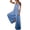 Blue, variant on utcoco Women's Casual Loose Denim Overalls Adjustable Strap Wide Leg Bib Jean Overalls Jumpsuit with Pockets