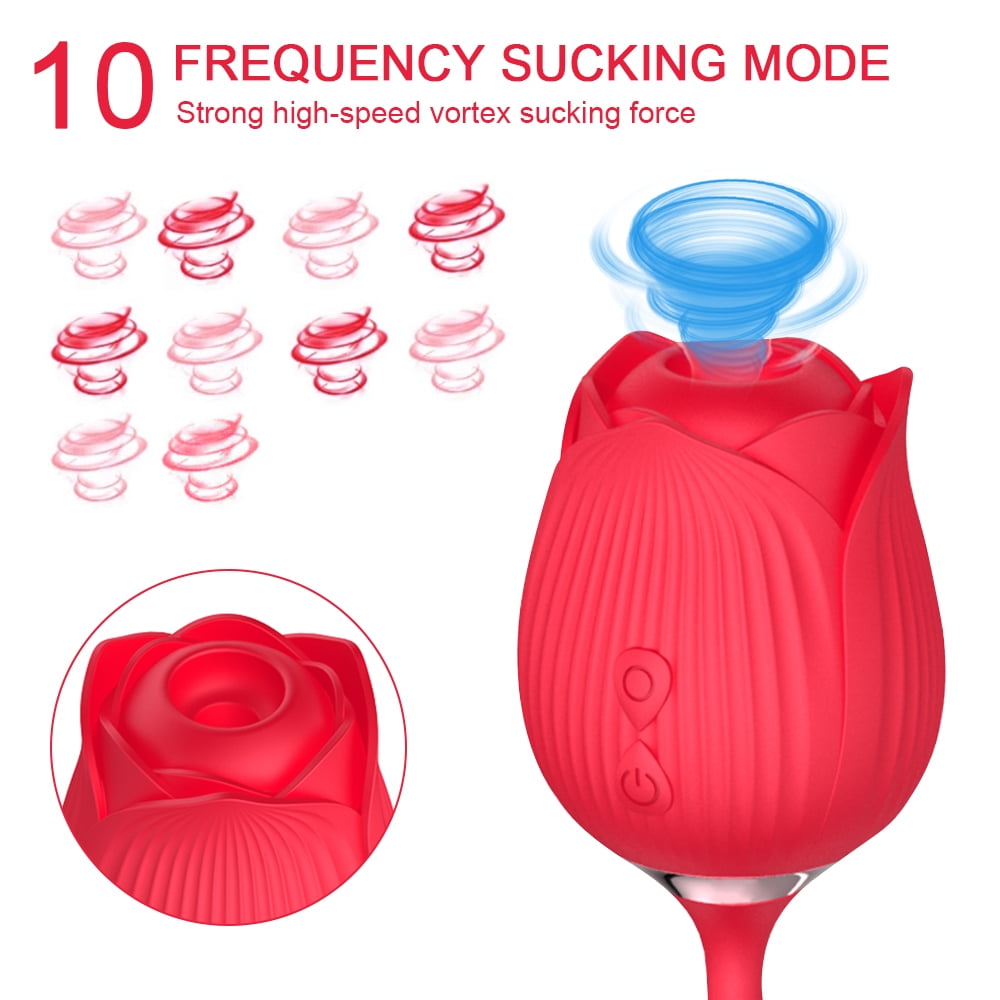 TLUDA Rose Toys Sucking Vibrator Thrusting G Spot