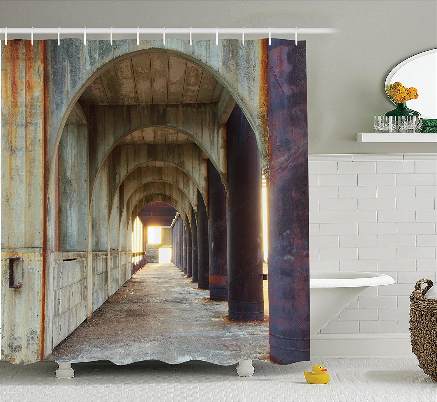 Details about   Rustic Shower Curtain Historic Old Store Front Print for Bathroom 