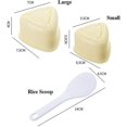 thumbnail image 2 of Molde de onigiri triangular, 2 piezas para hacer moldes de bolas de arroz, molde de sushi triangular para bento o comida japonesa en caja para niños bento, 2 of 4