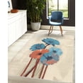 thumbnail image 4 of Gerber Daisy Decorative Rug, Posy of Spring Flowers Oil Painting Impressionist Still Life Pattern, Quality Carpet for Bedroom Dorm and Living Room, 6 Sizes, Sea Blue, by Ambesonne, 4 of 4