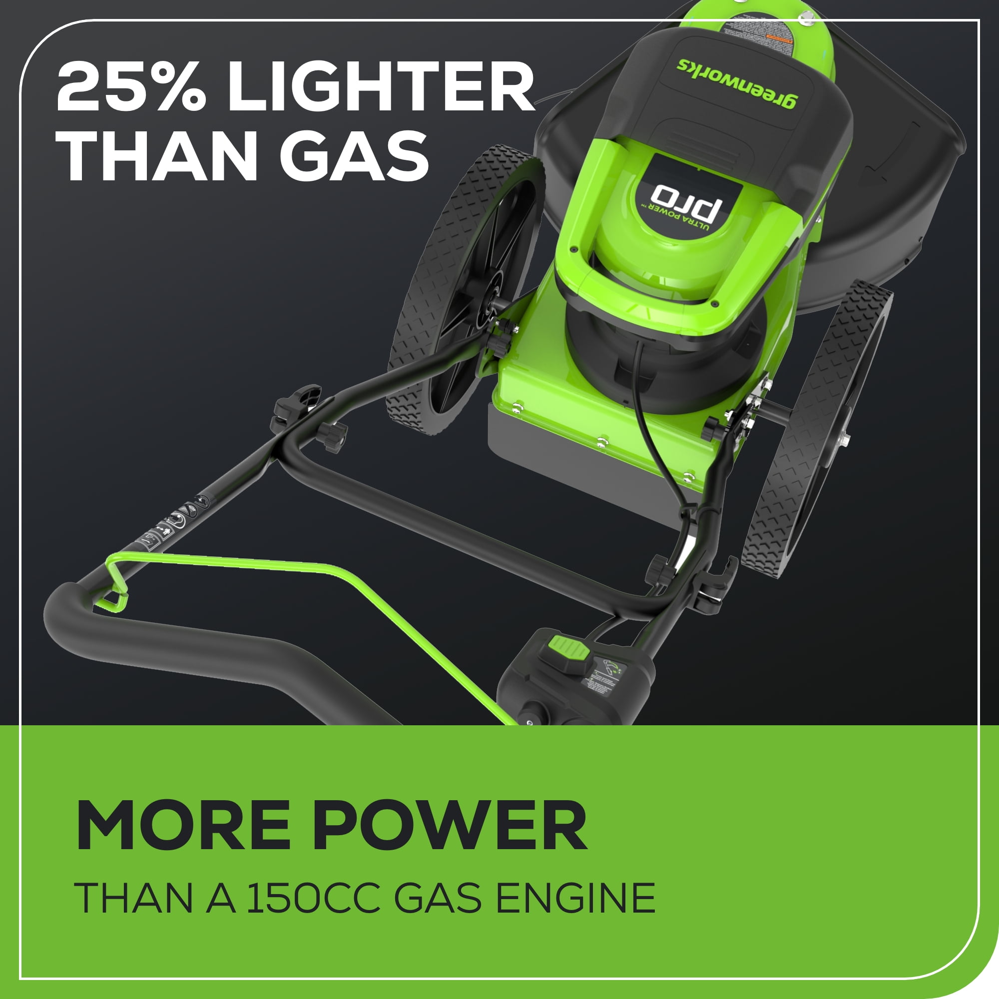 Greenworks 60V 22" Cordless Brushless Wheeled String Trimmer with 8.0Ah Battery and Charger