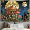 thumbnail image 2 of PRATYUS Mushroom Tapestry Moon Star Tapestry Starry Sky Tapestry Vintage Aesthetic Tapestry Nature Plant Tapestry Floral Flower Tapestry Butterfly Night Tapestry Wall Hanging Decor for Home Painting, 2 of 6