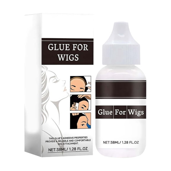 Wig Glue, 38ml, Hair System Glue, Toupee Adhesive, Waterproof Wig Glue, Glue for Wigs, Toupee, Extensions, Second Hair, Hairpiece
