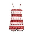 thumbnail image 4 of Christmas Pjs, Women’s Holiday Sleepwear, Sleeveless Camisole & Shorts Two-Piece Pajama Set for Relaxing Nights, 4 of 5