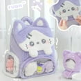 thumbnail image 3 of Display Ready Plush Drawstring Backpack Three Sections Storage Students, 3 of 16