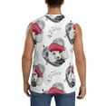 thumbnail image 4 of Fuzoiu Cute Poodle Dog Print Men's Sleeveless T-shirt,Sleeveless Tee Shirts,Quick-Dry Athletic Tank Top for Gym, Running, Sports & Outdoor Activities-Large, 4 of 7