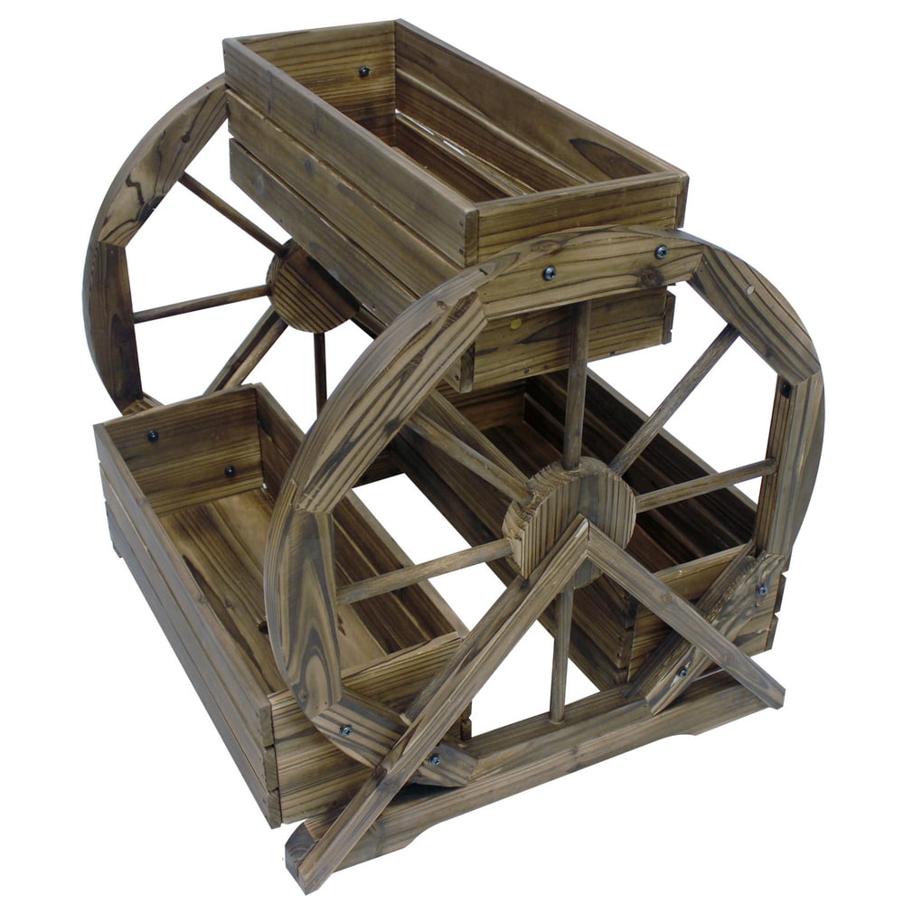 Leigh Country Three Tiered Wagon Wheel Planter