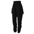 thumbnail image 6 of EDFBUYKRS Female Women Pants Casual Baggy Cargo Pants Women Petite Womens High Waisted Pleated Casual Pants with All Work Attire Foot Pants S, 6 of 6
