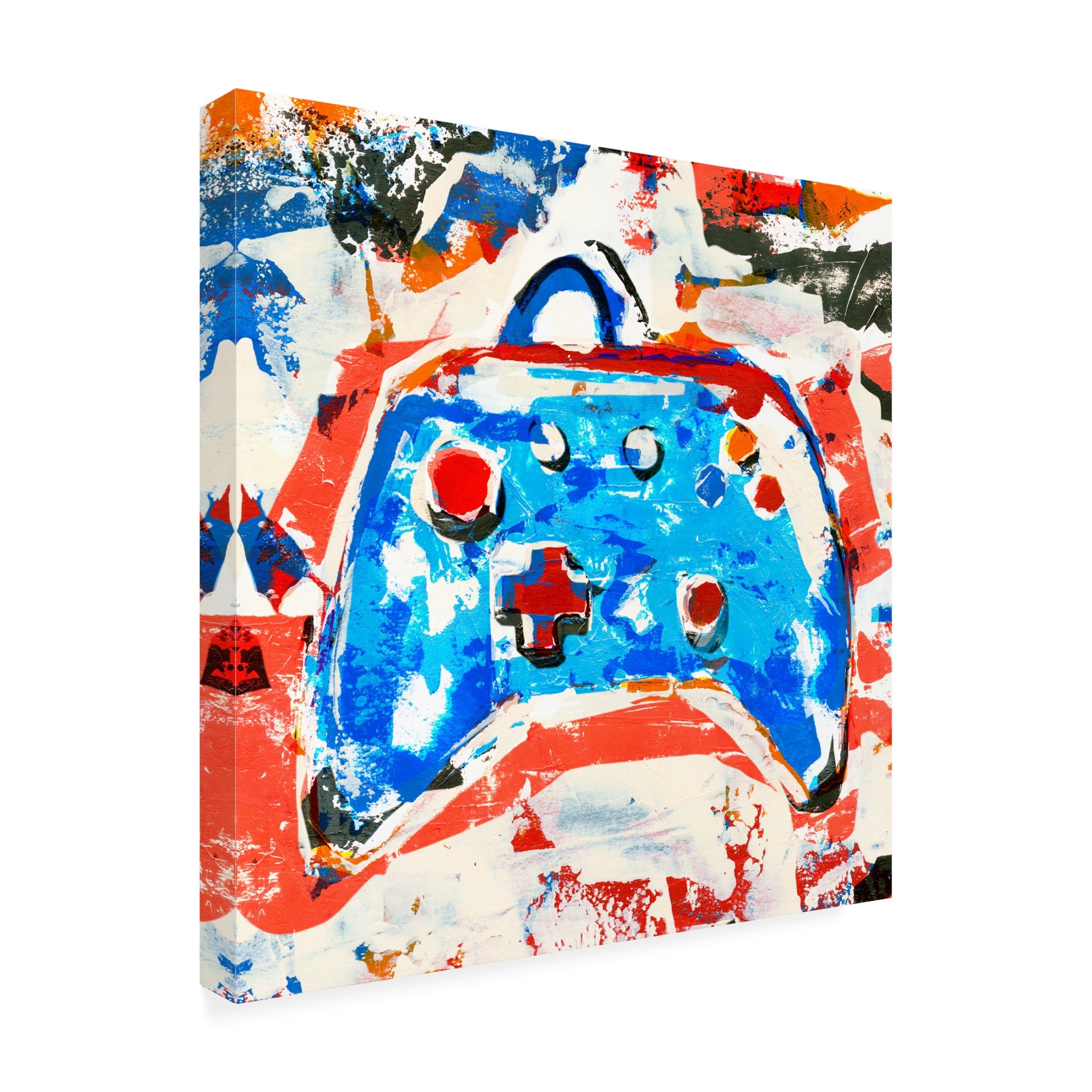 Canvas Wall Art - Annie Warren 'Bold Gamer I' Wall Art for Living Room, Bedroom, or Office Décor by Trademark Fine Art - 24 x 24 Inches