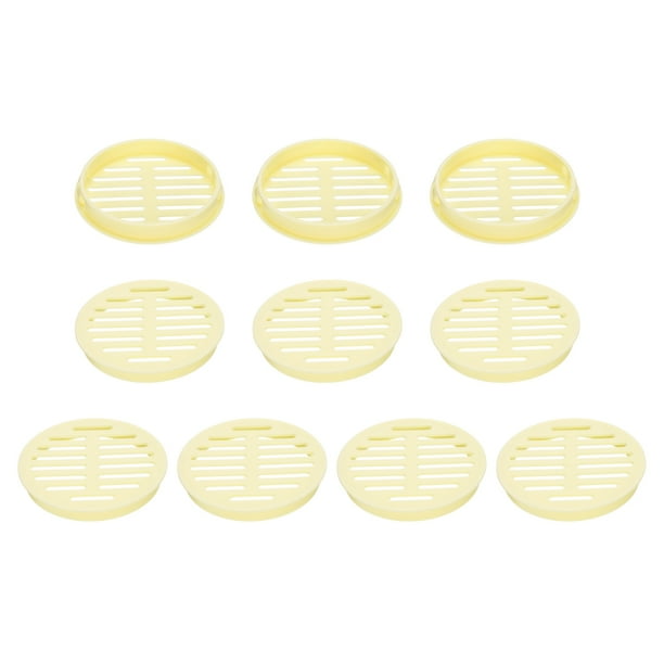 Uxcell 10Pcs 80mm/3.1in Air Vents Round Soffit Vents, Cubierta de ventilación amarilla para baño