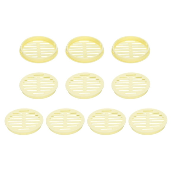 Uxcell 10Pcs 80mm/3.1in Air Vents Round Soffit Vents, Cubierta de ventilación amarilla para baño