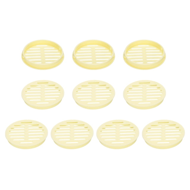 Uxcell 10Pcs 80mm/3.1in Air Vents Round Soffit Vents, Cubierta de ventilación amarilla para baño