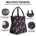 thumbnail image 3 of Pioneer Flower Floral Print Pattern Drawstring Lunch Bag Women - Drawstring Lunch Bag Insulated for Work Office - Stain-Resistant Large Lunchbags for Women with Multi-Pockets, 3 of 6