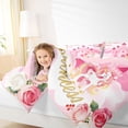 thumbnail image 3 of Manfei Princess Unicorn Full Size Comforter Sets,Castle Rose Bedding Comforter Set,Pink White,Pink Reversible,3-Piece,1 Comforter and 2 Pillowcases, 3 of 8