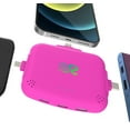 thumbnail image 3 of Rush Charge Universe 3 in 1 Portable Charger – 3300mah, 2.4A High-Speed Fast Charging Compatible with iPhone and Android Lightning, Type C, Micro-USB Charges 3 Devices at a Time Pre-Charged RC33 Pink, 3 of 5