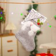 thumbnail image 4 of Fiudx Artículos en oferta con ofertas flash Calcetines navideños con gorro de purpurina, calcetines navideños con dulces, bolsa de regalo sin rostro para ancianos, colgante de decoración navideña, 4 of 4