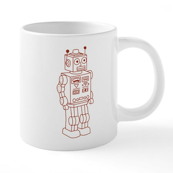 CafePress - Vintage Robot Mugs - 20 Oz White Ceramic Mega Mug