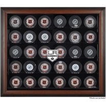 Los Angeles Kings 30-Puck Brown Display Case