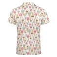 thumbnail image 5 of Ice Cream Cone Pattern Men Zipper T-shirt Summer Casual Short Sleeve T-shirt Top, 5 of 7