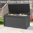 thumbnail image 3 of Bifanuo 260 Gallon Resin Deck Box with Built-in Steel Beams, Large Weatherproof and UV Resistant Indoor & Outdoor Storage Box for Patio Cushions, Pool Supplies, Patio Furniture, 3 of 6