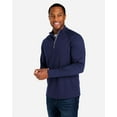 thumbnail image 2 of CORE365 CE418 Men's Origin Performance Pique Quarter-Zip Pullover-Classic Navy Heather/ Carbon-5XL, 2 of 6