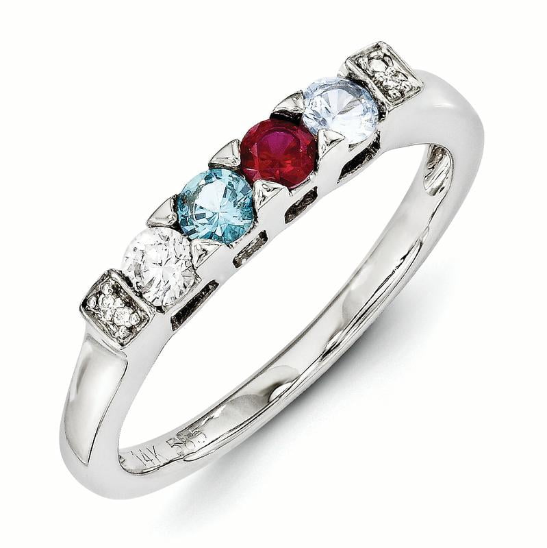 Kevin Jewelers 14KW Family Jewelry Diamond SemiSet Ring