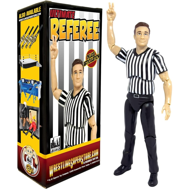 Ultimate Wrestling Referee Action Figure & 5-Piece Arena Accessory Set – Ladder, Chair, Table & More