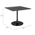 thumbnail image 2 of Molly Dining Table Black Dining Table, Modern Style, Faux Wood MDF square shape tabletop, Steel, Indoor Dining, 2 of 2