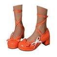 thumbnail image 2 of Mostsola Women's Lolita Shoes Strappy Platform Block Heel Patent Leather Pumps with Bow, 2 of 8