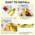 thumbnail image 4 of Uxcell 6-Pack Foil Fringe Garland 10 Feet Shiny Metallic Foil for Parties and Events Green, 4 of 7