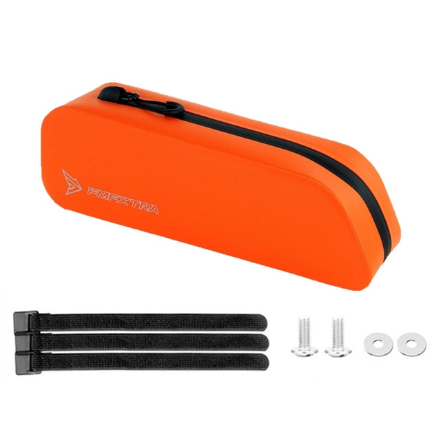 koolsoo Bicycle Top Tube Pouch Cycling Pack Keys Zipper Storage Bike Front Frame Bag Orange