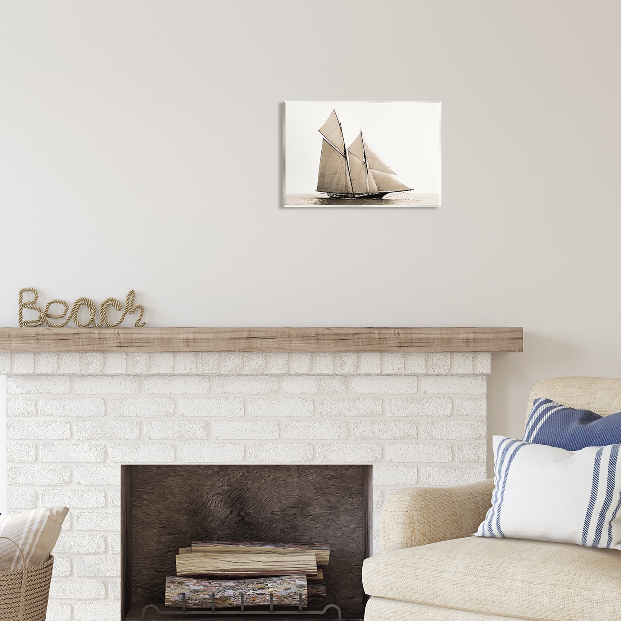 Stupell Industries Vintage Sailboat Photography Transportation Photography Unframed Art Print Wall Art, 15 x 10
