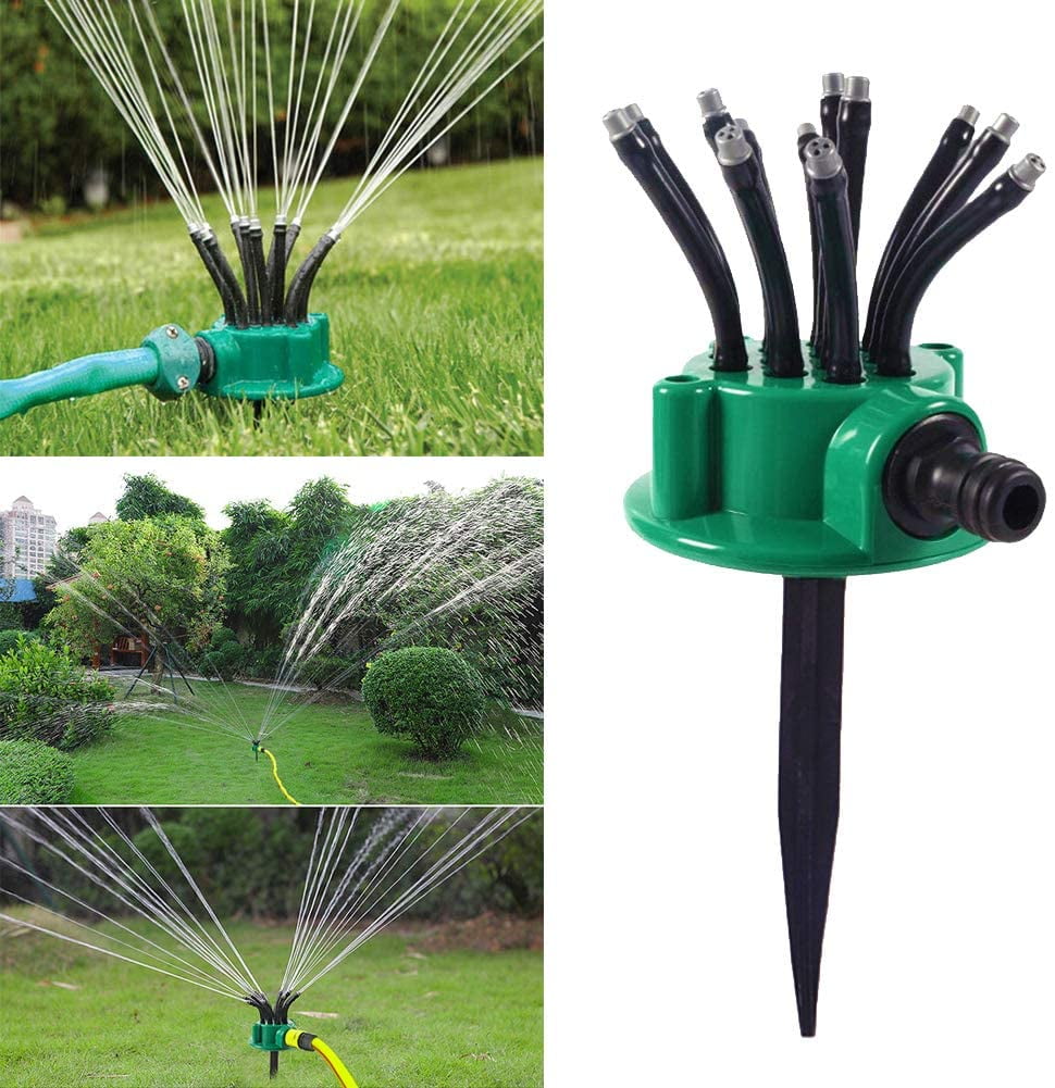 8-Hole Adjustable Watering Nozzle Irrigation Gardening Garden Lawn Sprinkler
