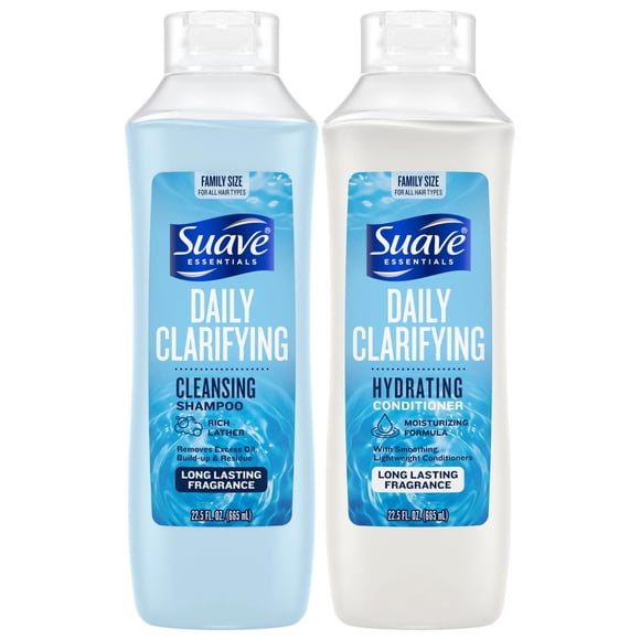 Set de champú y acondicionador Suave Clarifying & Hydrating 660 ml