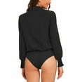 thumbnail image 3 of INSPIRE CHIC Long Sleeves Leotard Shirt for Women's Collared Business Dressy Bodysuit Top, 3 of 6