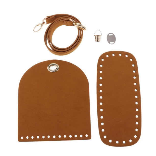 5x/Set de piezas de bolso de mano DIY bolsa de tejido de costura bolsa de marrón2 Hugo Bolso de la PU que hace piezas