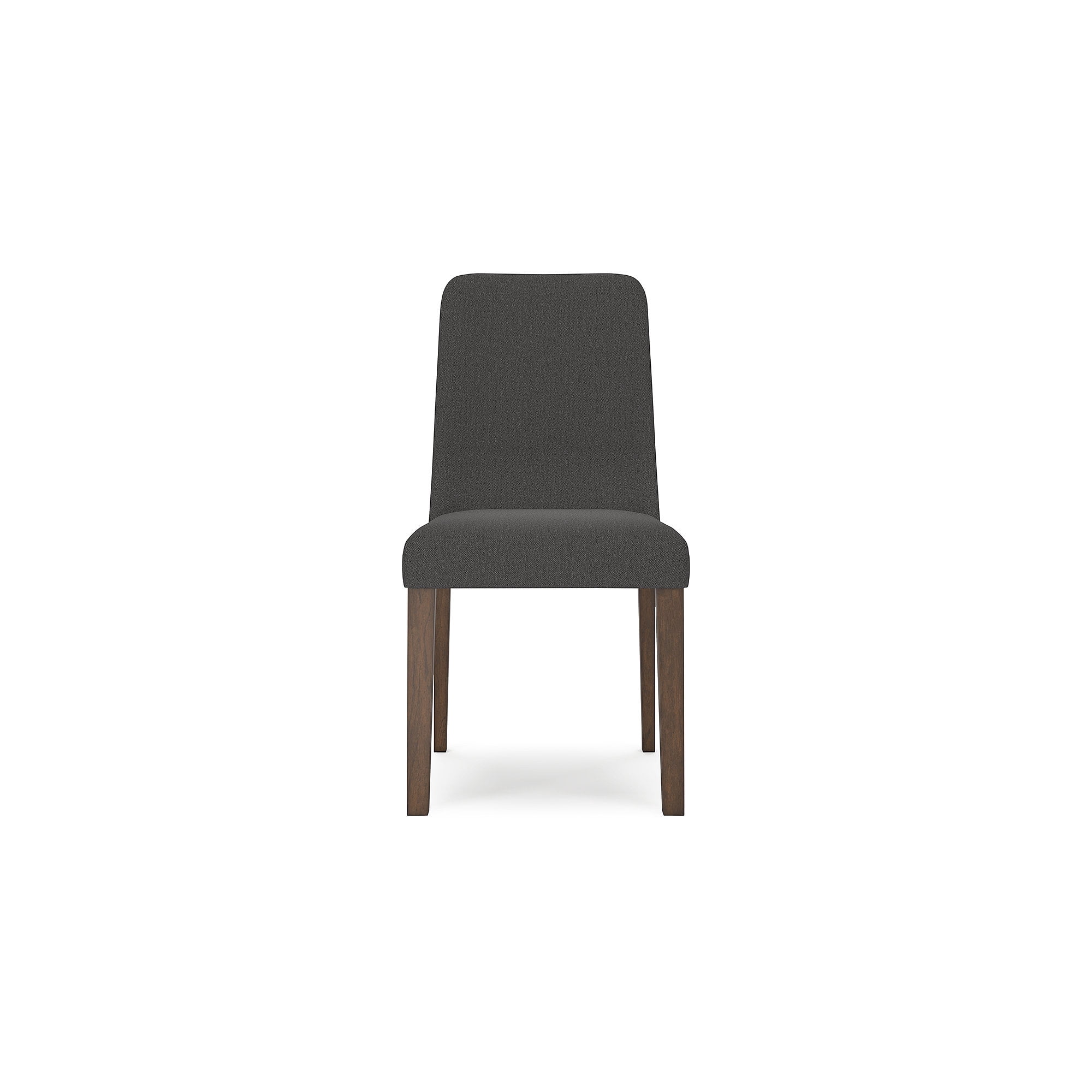 Signature Design by Ashley Lyncott Contemporary Dining Room Upholstered Side Chair with Foam Cushion, Set of 2, Dark Gray & Brown