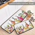 thumbnail image 6 of SKYSONIC Watercolor Cocktails Kitchen Rugs 2 Pieces, Summer Drinks Floor Mat Room Area Rug Washable Carpet Perfect for Living Room Bedroom Entryway, 6 of 7