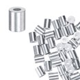 thumbnail image 1 of Uxcell 25-Pack Mangas de Crimpado de Aluminio, 1.5mm 1/16 Mangas de Cuerda de Alambre de Barril Redondo, 1 of 1