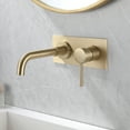 thumbnail image 3 of Solid Brass Bathroom Sink Faucet, Wall Mounted Single Handle Basin Faucet, 3 of 5