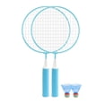 thumbnail image 1 of Badminton Racket, Children Badminton Racket Set Falling  Slip Proof Handle Large Mesh Anti Deformation Alloy Frame  For Indoor Exercise, 1 of 8