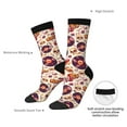 thumbnail image 4 of Fuzoiu rock music Skull record Print Athletic Crew Socks for Men & Women,Casual Crew Socks,Above Ankle Crew Socks for Business, Casual, 4 of 6