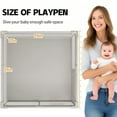 thumbnail image 6 of NimbleRest 59"x59" Large Baby Playpen， Play yard Fence for Toddlers, Gray, 6 of 6