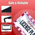 thumbnail image 2 of 2x Universal Pink Strawberry Aluminum License Plate Frame Cover Decorate Gift, 2 of 7