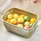 thumbnail image 5 of Cesta escurridora de verduras - Colador de doble capa para lavar frutas y verduras, plástico apto para alimentos, asas ergonómicas, gran capacidad, ideal para usar en la cocina, fácil de limpiar, 5 of 6