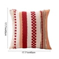 thumbnail image 3 of Home Decor,18x18In Striped Velvet Pillowcase Rectangular Style Double-Sided Design Smooth Zipper,Stylish Cozy Decor for Sofa Bedroom Living Room Office Wedding Anniversary Party Decors, 3 of 6