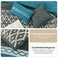 thumbnail image 5 of Nanshing Donovan 12PC Geometric Luxury Comforter Set, Blue, California King, 5 of 6