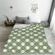 thumbnail image 5 of Fotbe Daisy Plaid Green Manta de Franela Acolchonada con Estampado, Súper Suave y Esponjosa, Extra Grande para Sofá, Cama, Uso Todo el Año-50"x40", 5 of 7