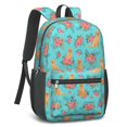 thumbnail image 2 of Golden Retriever and Rose Blue 17" School Backpacks for Teens,Waterproof Oxford Fabric,S-Shape Padded Straps for School,Travel,Hiking,Camping, 2 of 6
